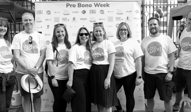 LawWorks Staff gather for a photo ahead of the London Legal Walk 2022
